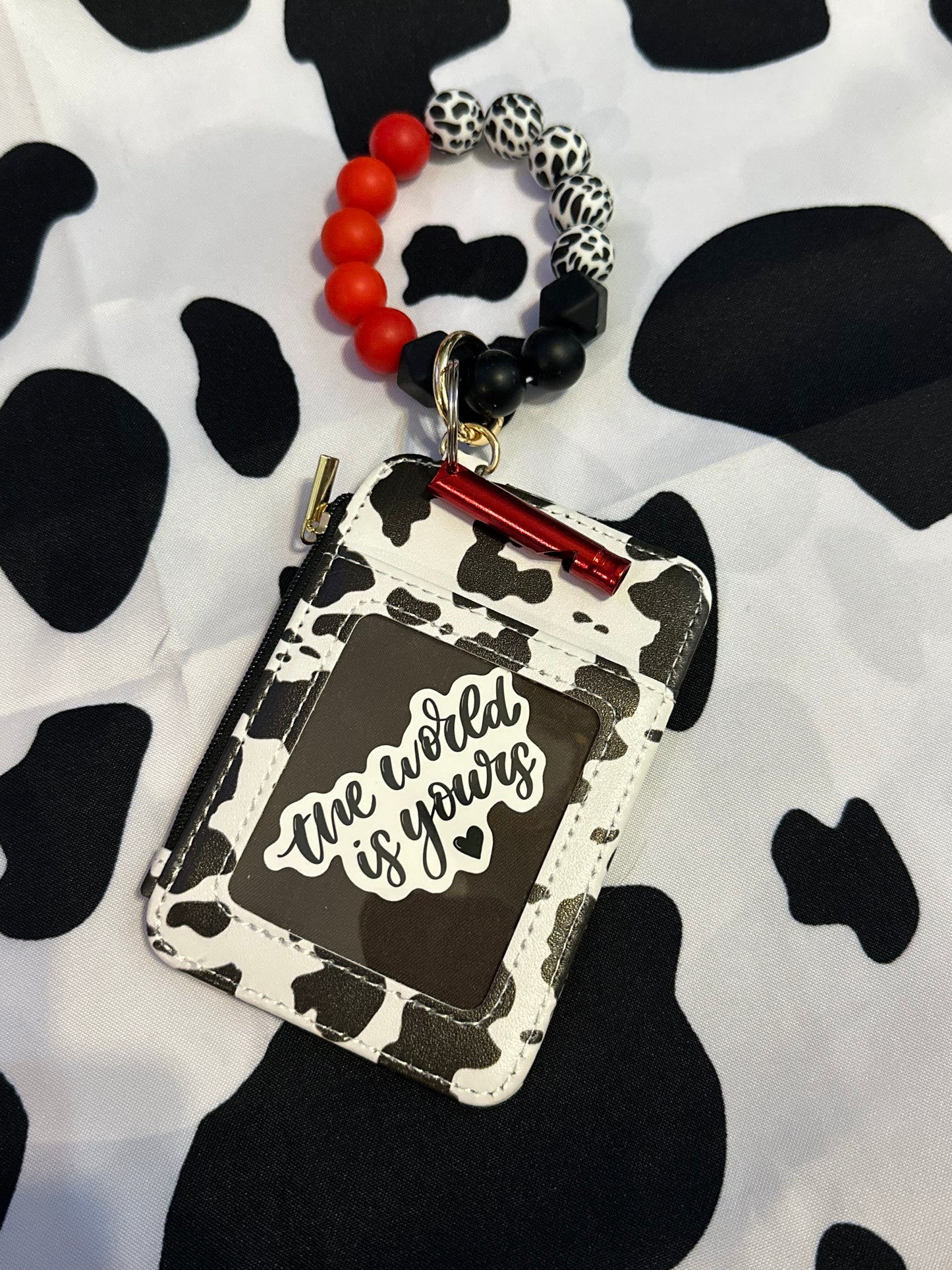 Silicone key ring with wristlet