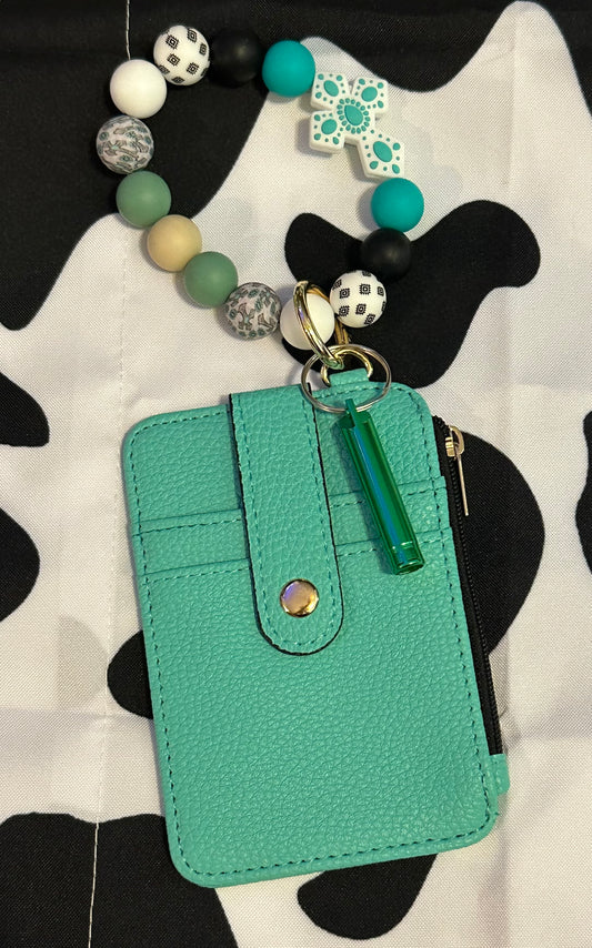 Silicone key ring with wristlet