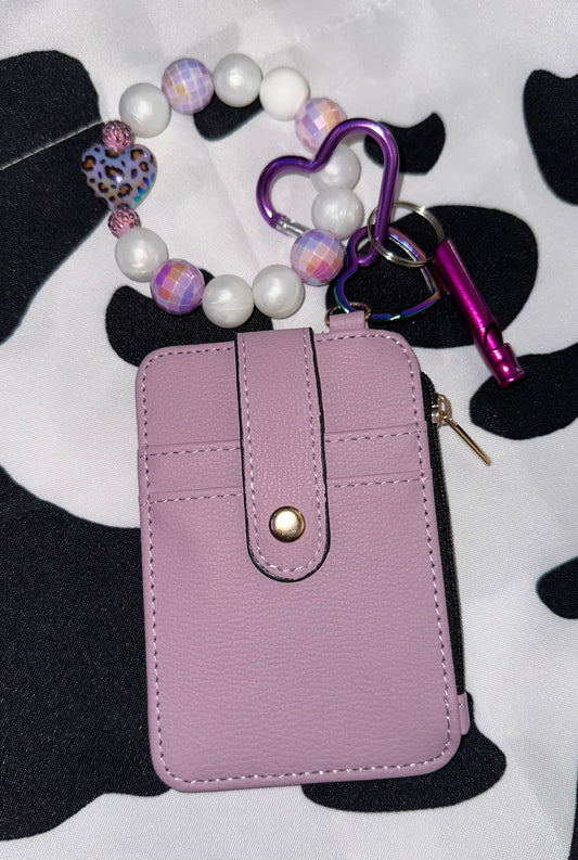 Silicone key ring with wristlet